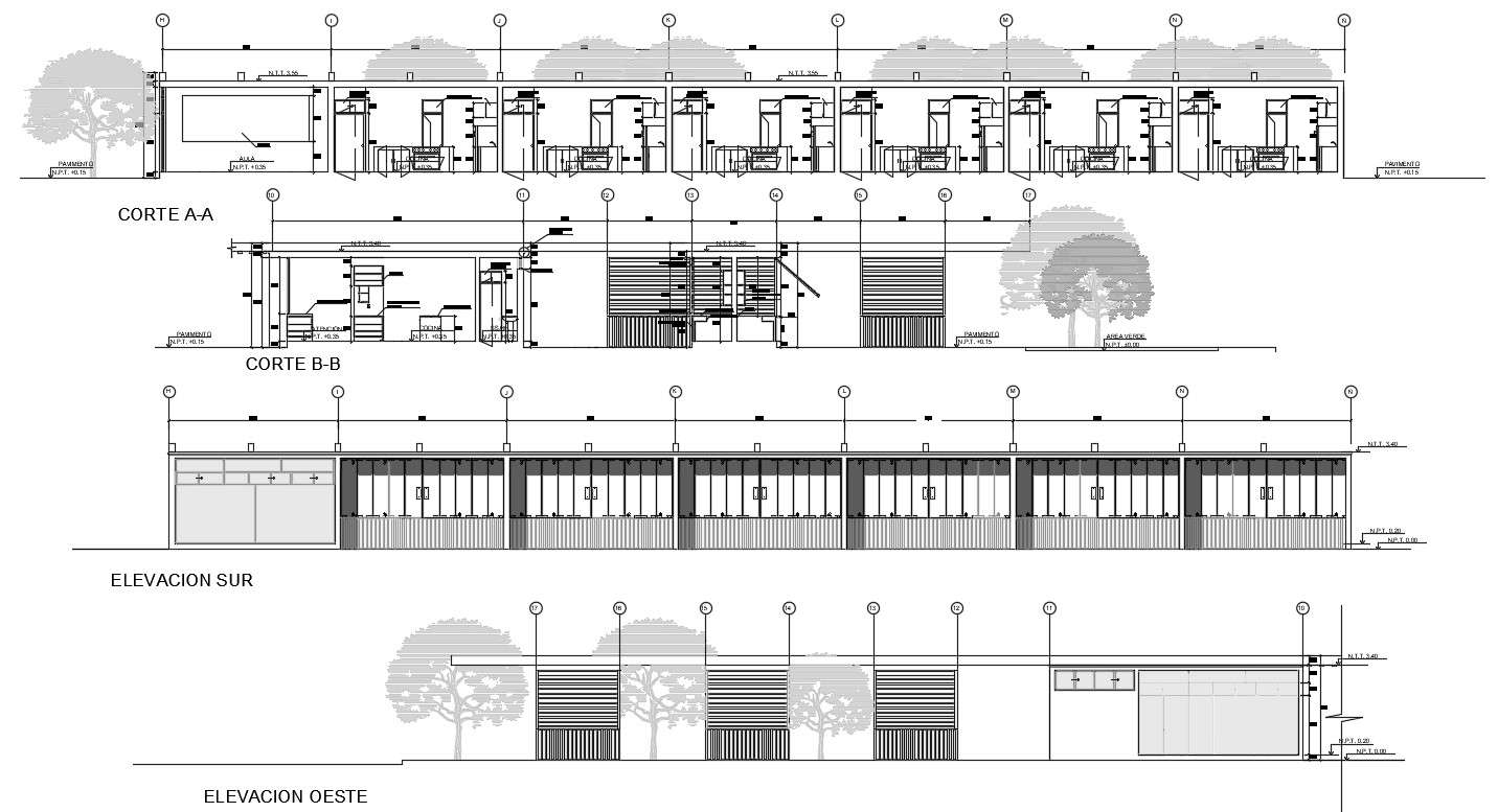 Section And Elevation Plan of Restaurant DWG