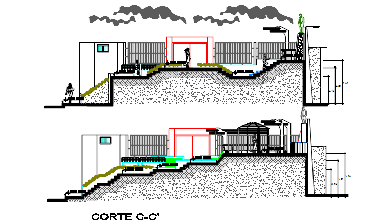 Section C-C’plan detail dwg file