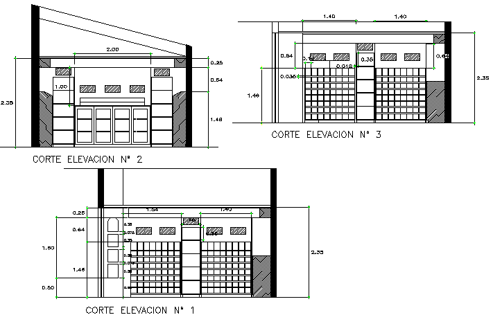 Section Cava restaurant liquor plan detail dwg file