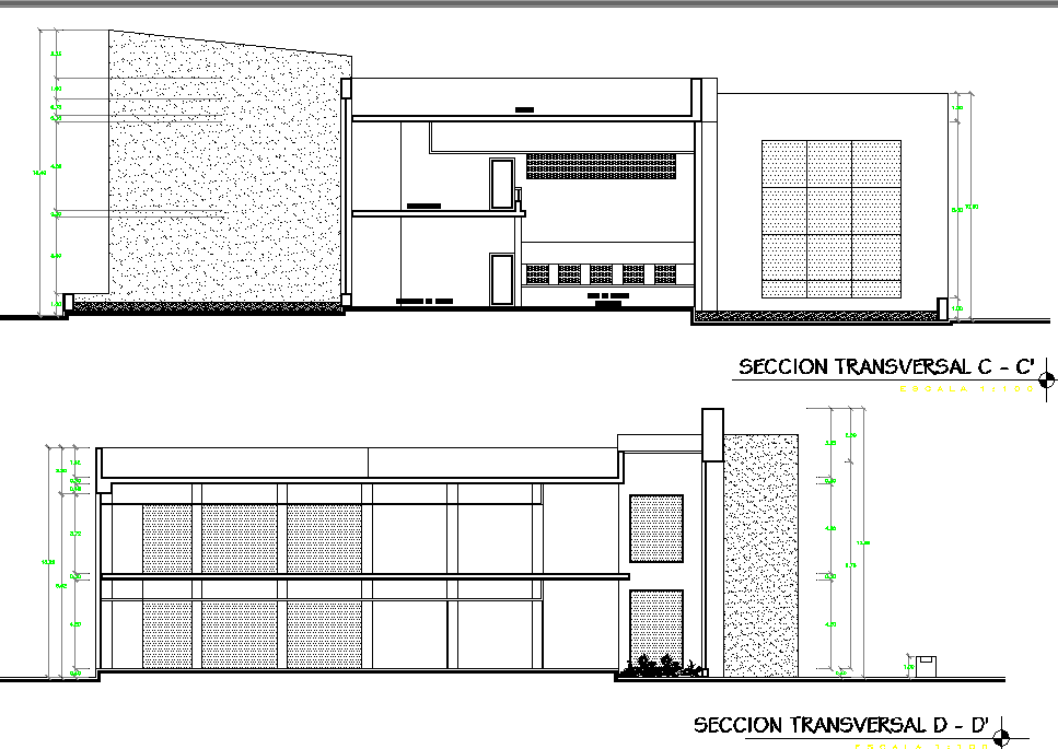 Section Chair city plan detail dwg file