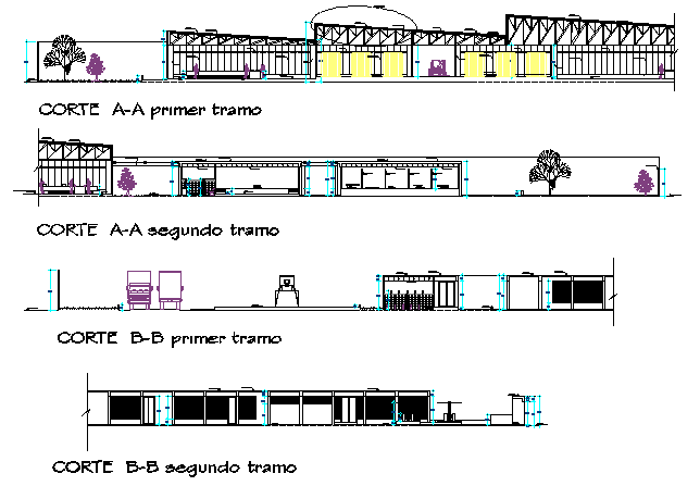 Section Mangoes manufactures in Chiclayo detail dwg file