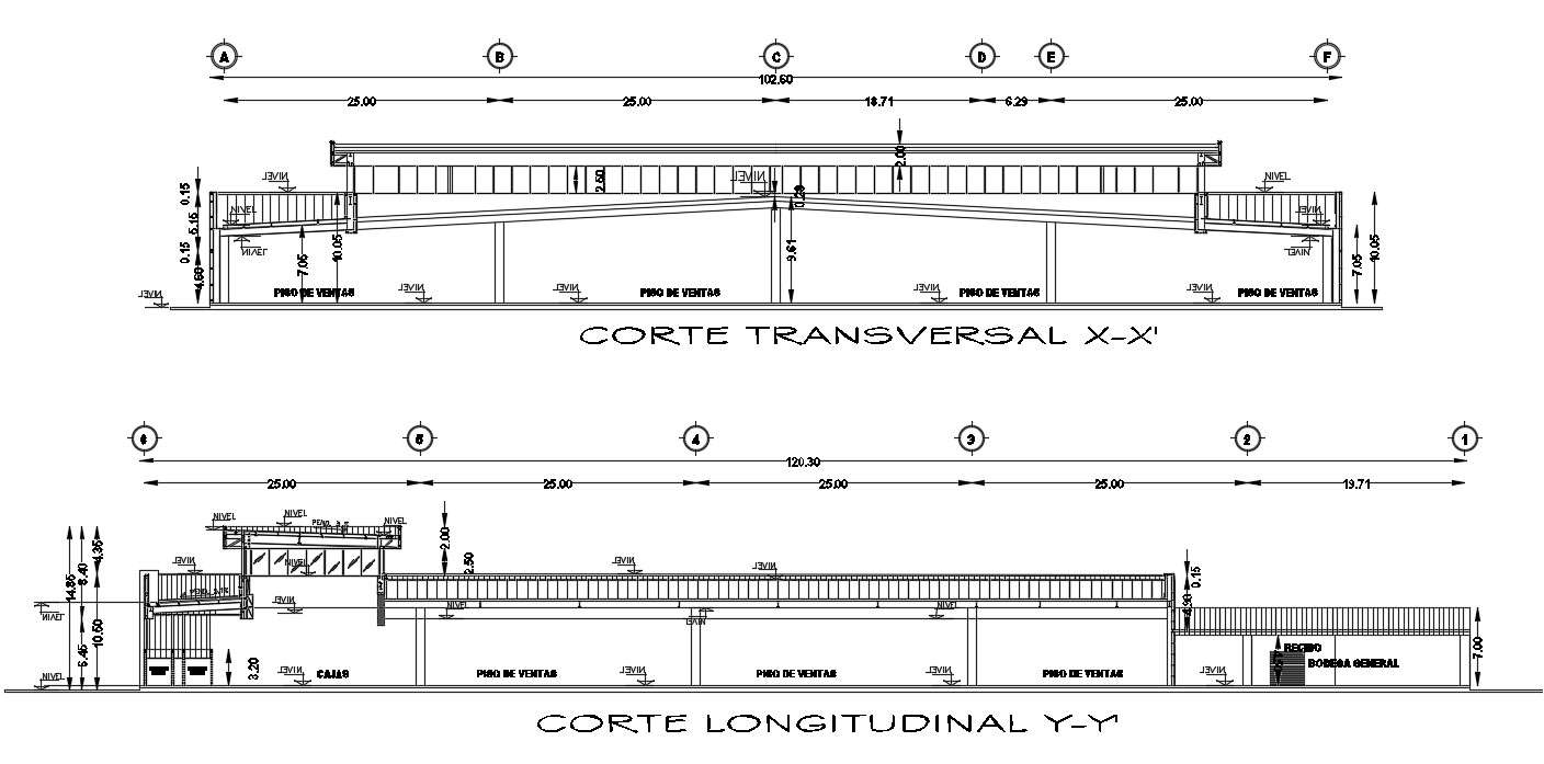 Section Store Plan CAD File