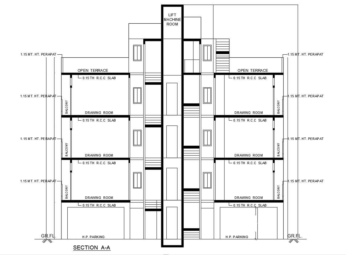 Section View of a House Download