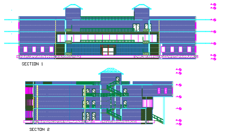 Section center line detail dwg file