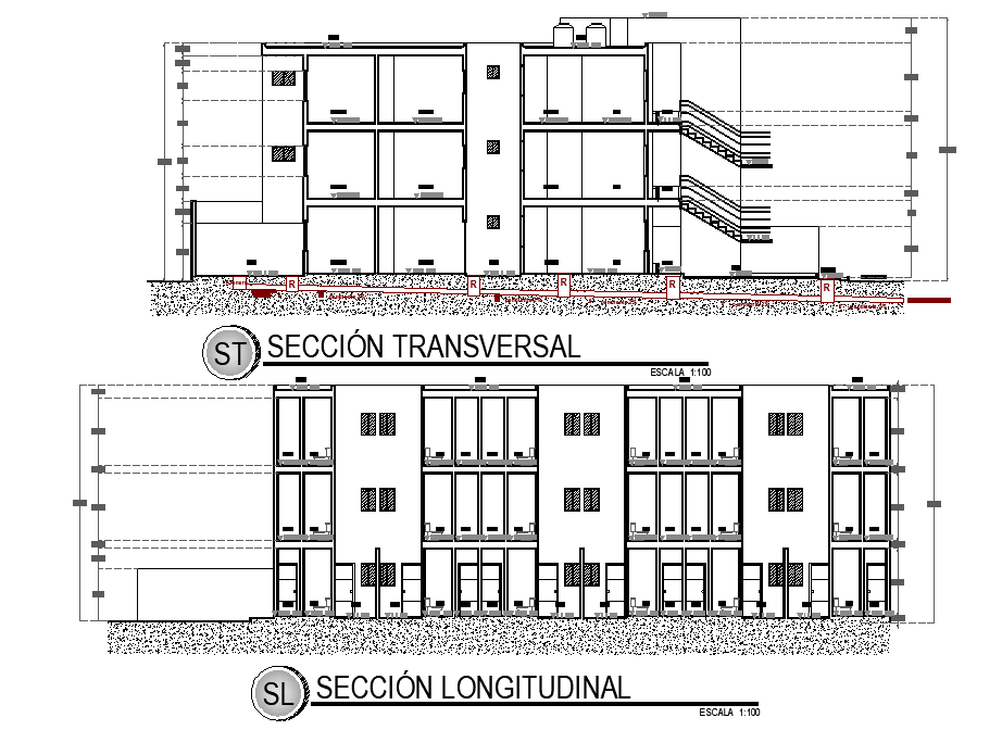 Section department house plan layout file