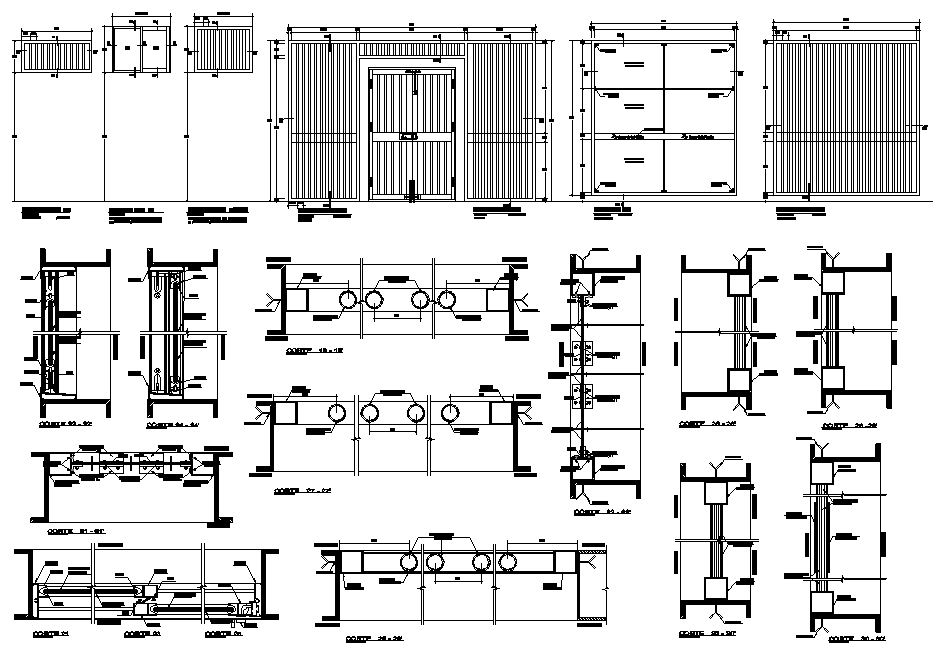 Section door detail dwg file