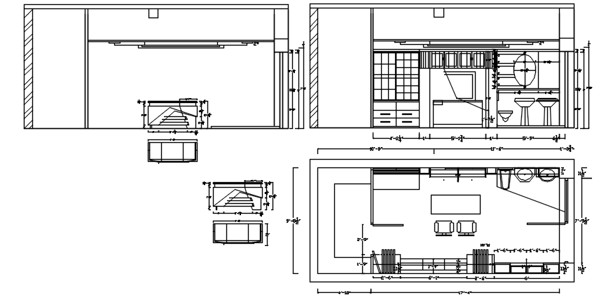 Furniture Section Drawing AutoCAD Drawings