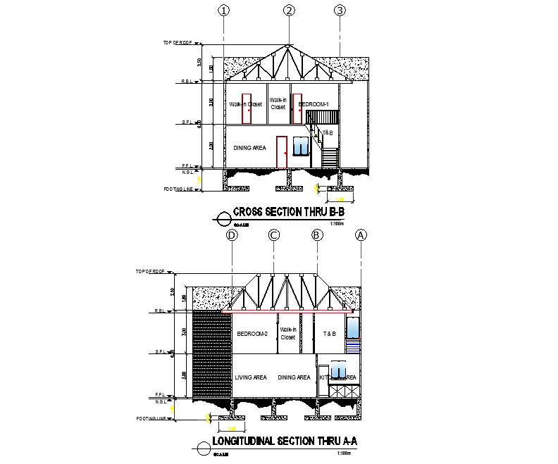 Section home plan layout file