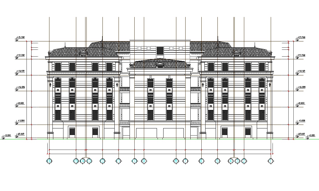 Section hotel plan detail