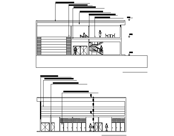 Section house detail dwg file