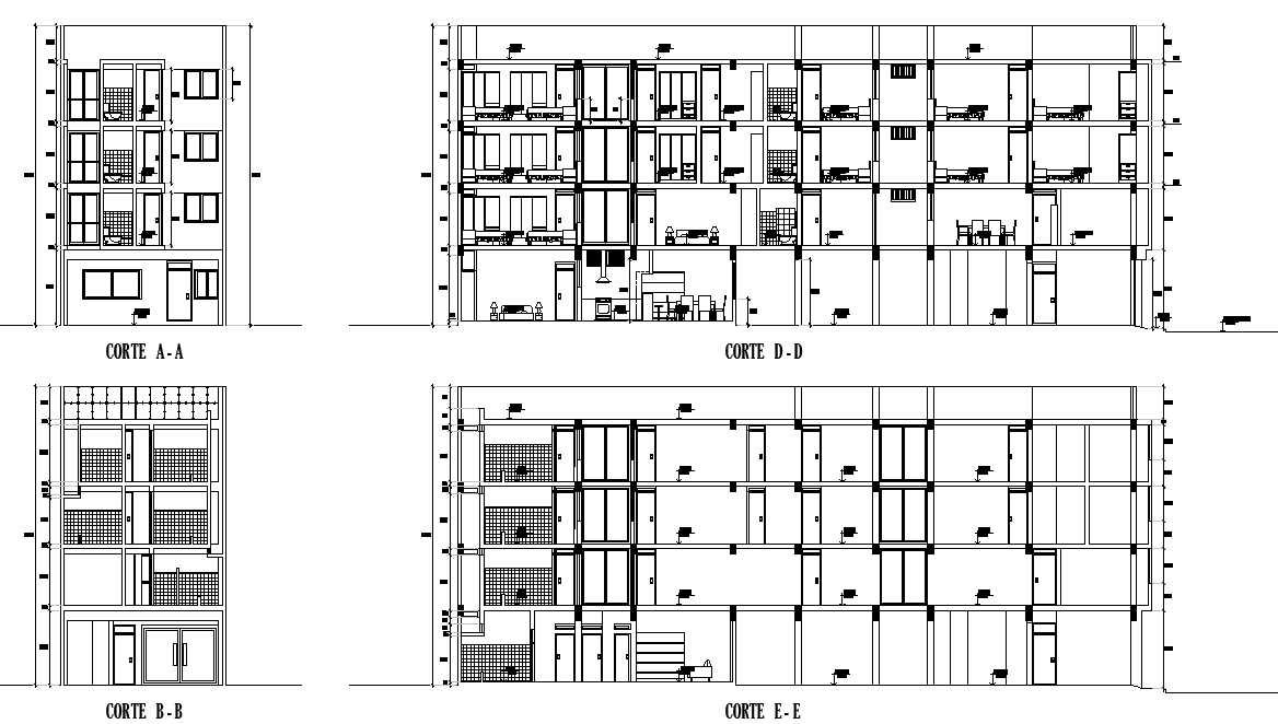 Section house plan detail