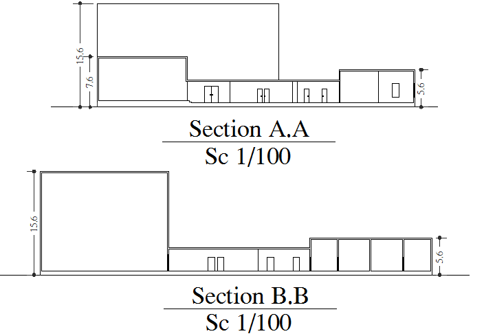 Section museum plan detail dwg file