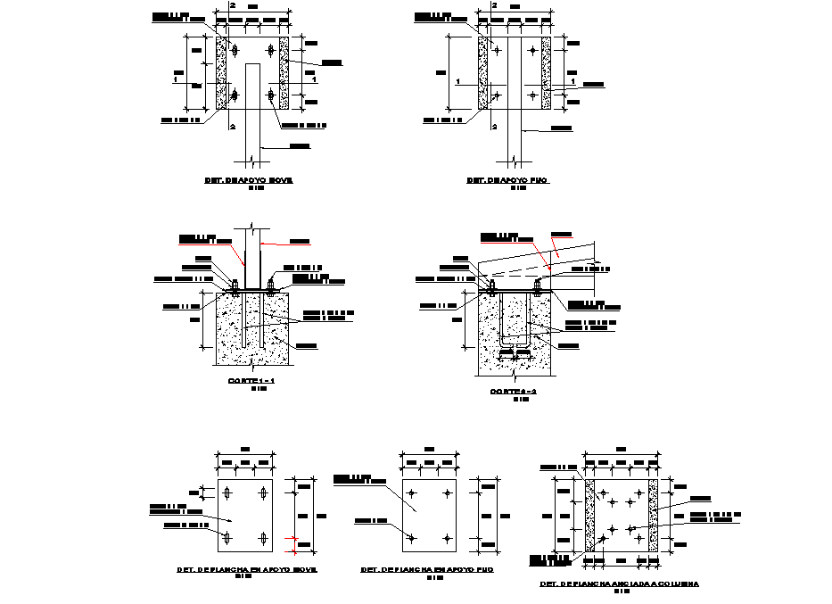 Section neddal detail dwg file