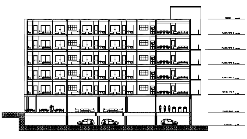 Section plan detail dwg file