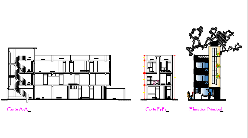 Section plan detail dwg file