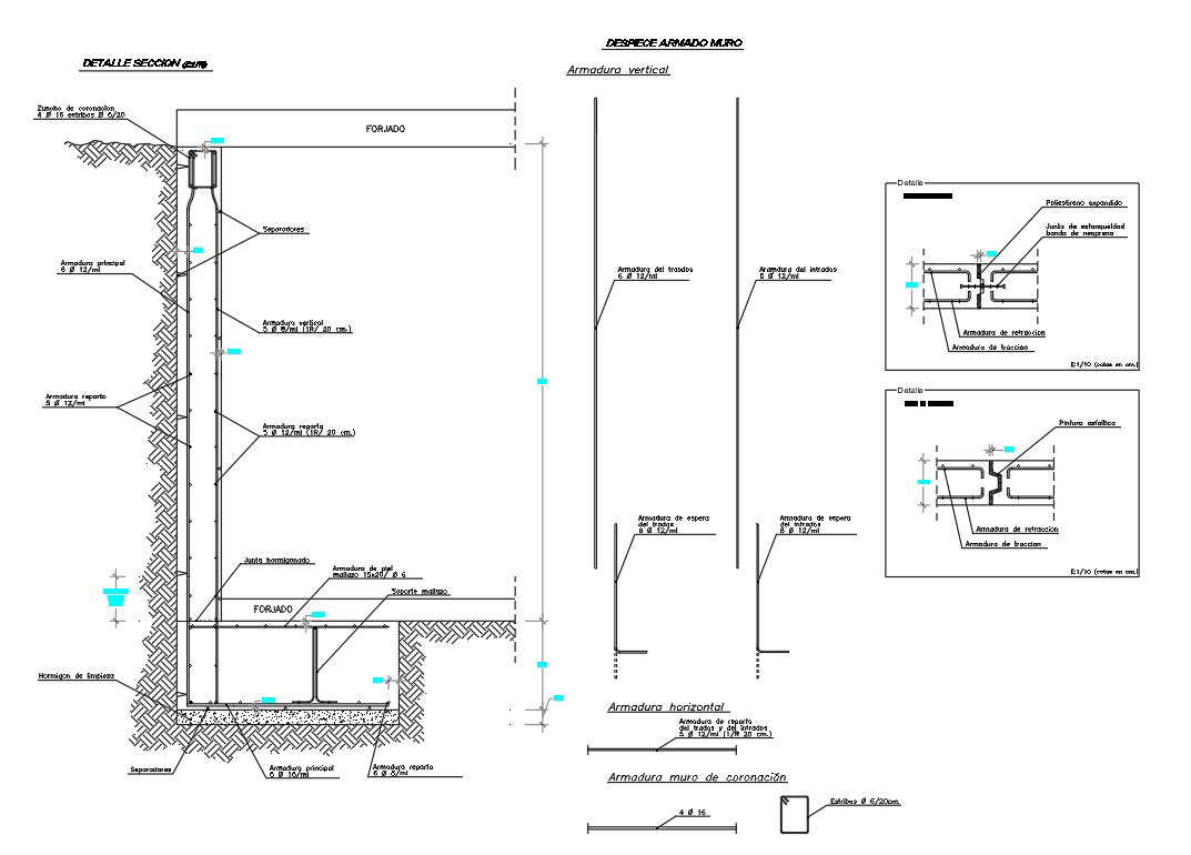 Section plan details