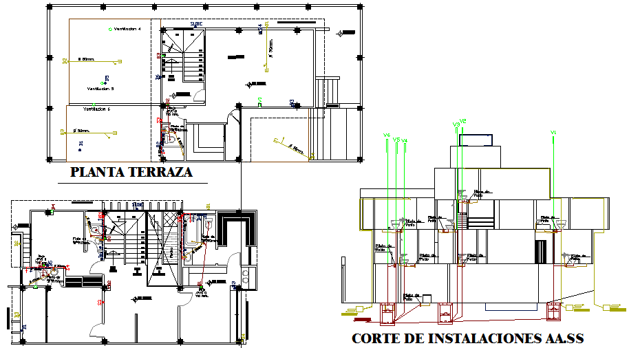 Section plant average housing detail dwg file
