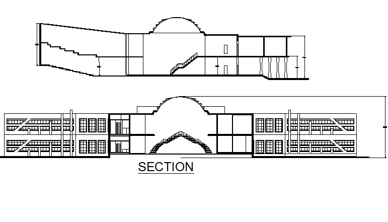 Section school detail dwg file