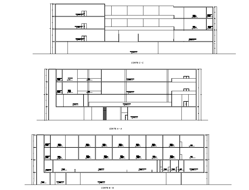 Section shopping mall autocad file