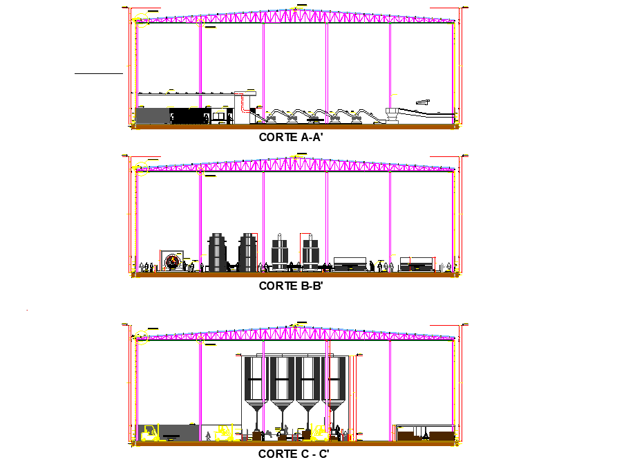 Section sugar factory plan detail