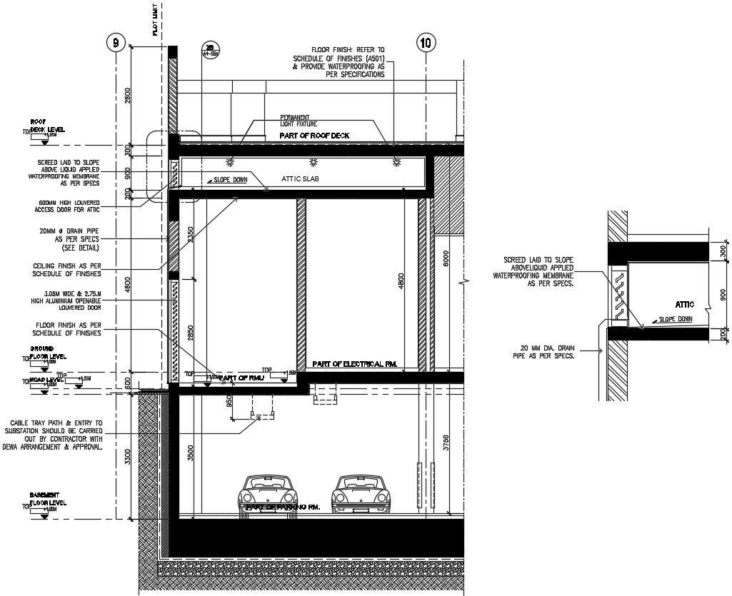 Section drawing in AutoCAD