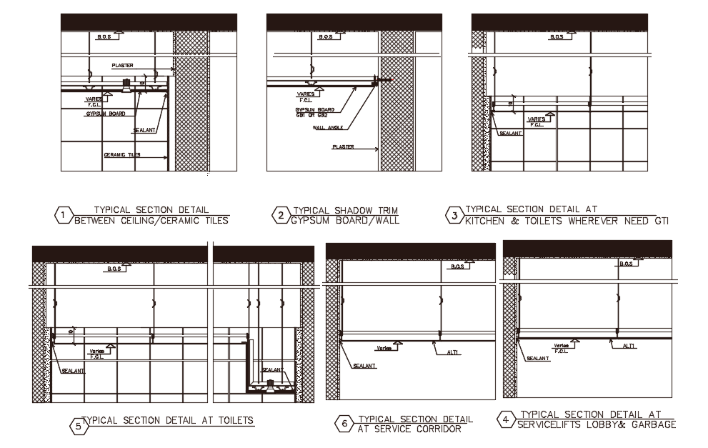 House Section Plan Free CAD Drawings