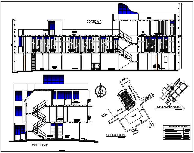 Section working plan detail dwg file