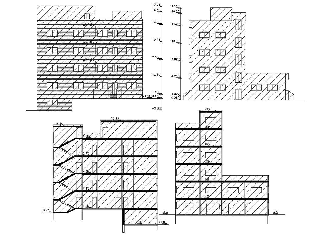 Sections And Elevations Layout AutoCAD File 