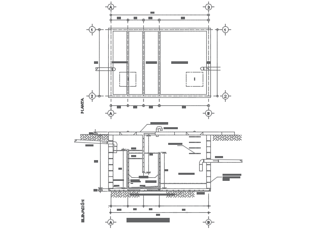 Septic Tank Grave Detail DWG Drawing for AutoCAD