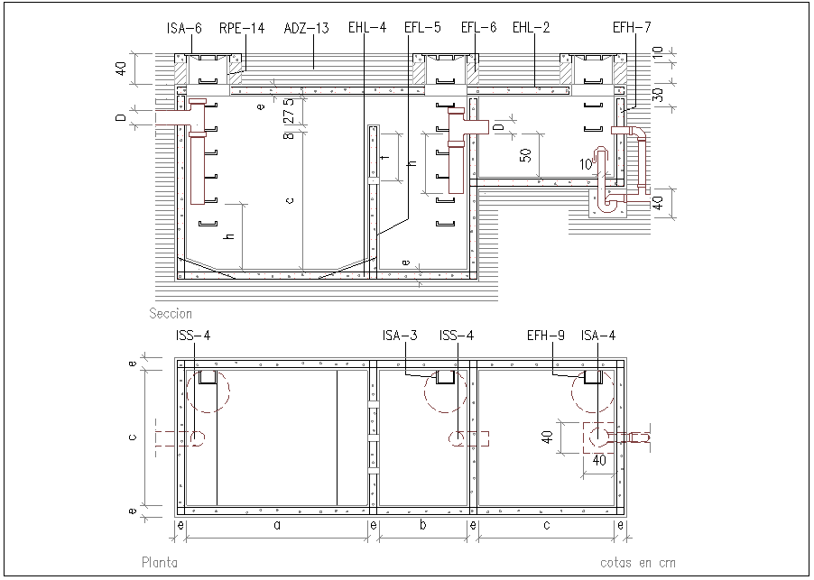 Septic tank detail dwg file
