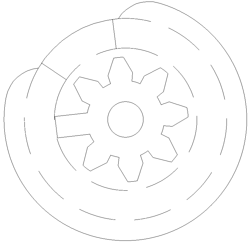 Settings Gear Engine Configuration  DWG AutoCAD Drawing
