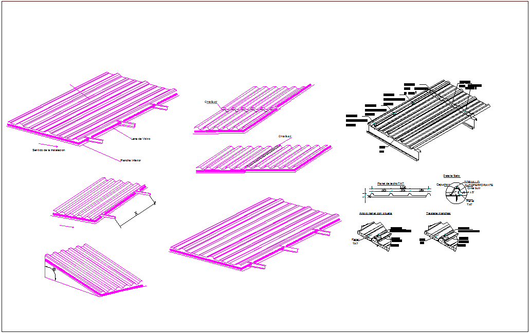 Sheet view with steel structure view dwg file