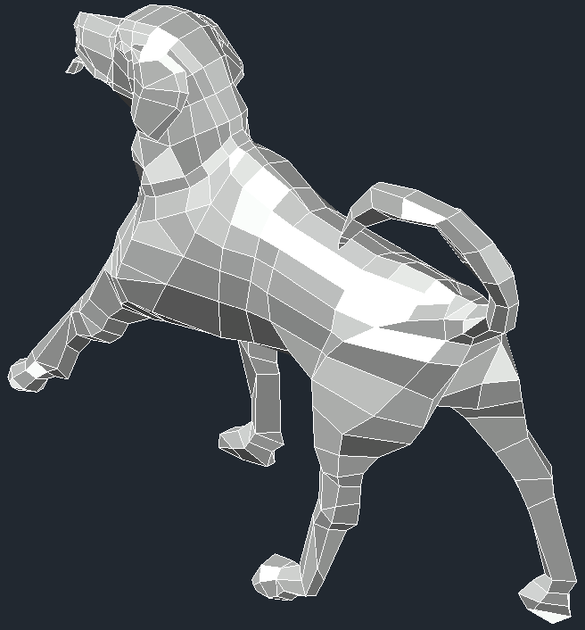 Shepherd Dog 3D model DXF AutoCAD drawing
