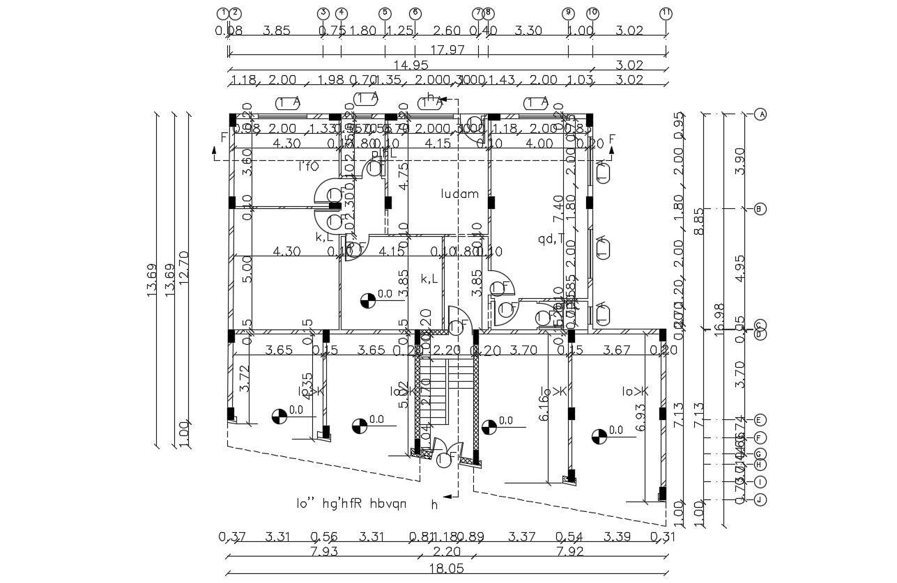 Shop With Apartment Floor Plan CAD Drawing 