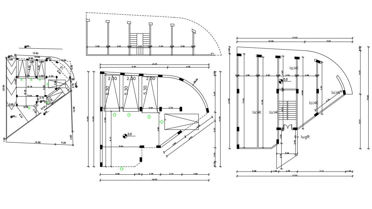 Shop With Basement Parking Plan With Ramp Design