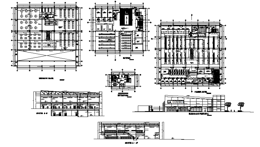 Shopping Center Architectura dwg file