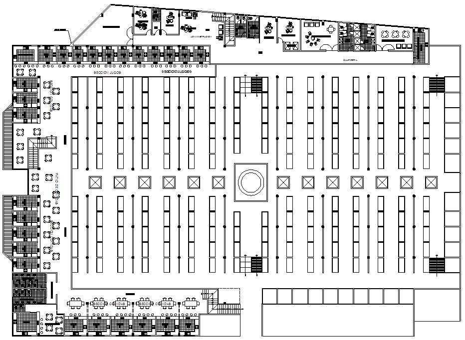 Shopping Mall Plan DWG File