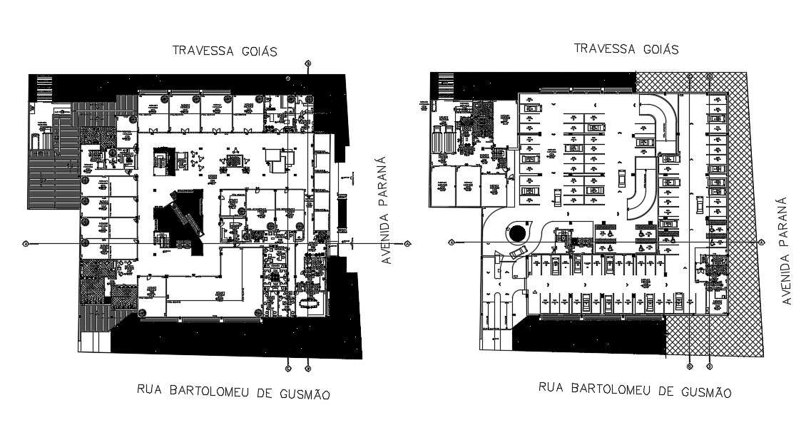 Shopping Mall Plan In AutoCAD File