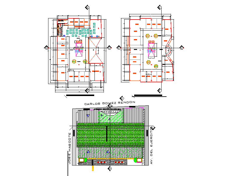 Shopping arcade plan layout file