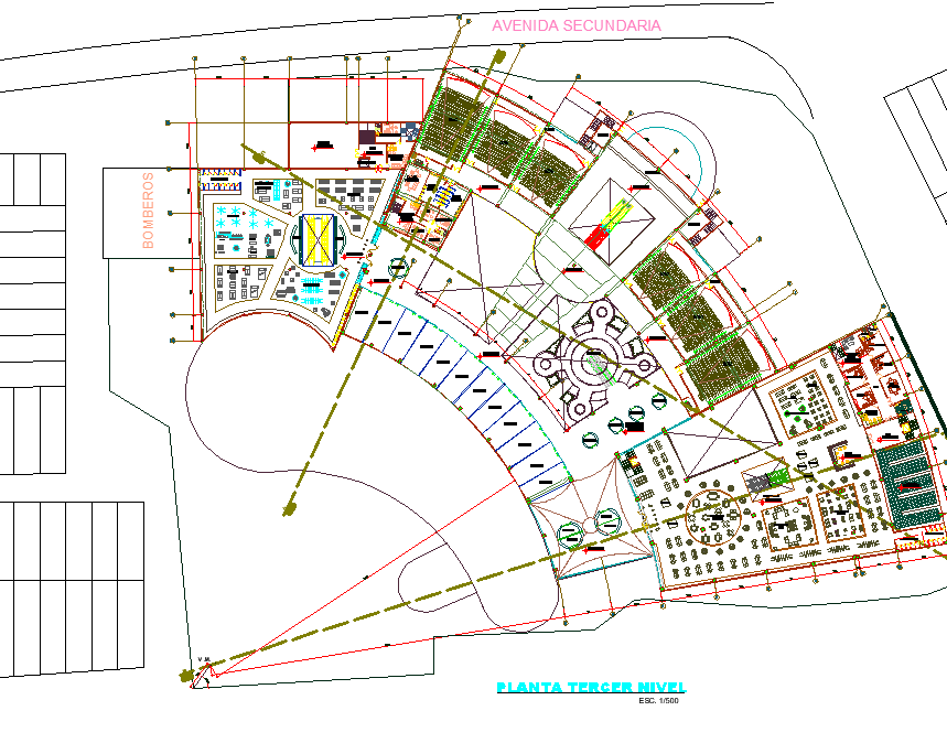 Shopping center plan layout file