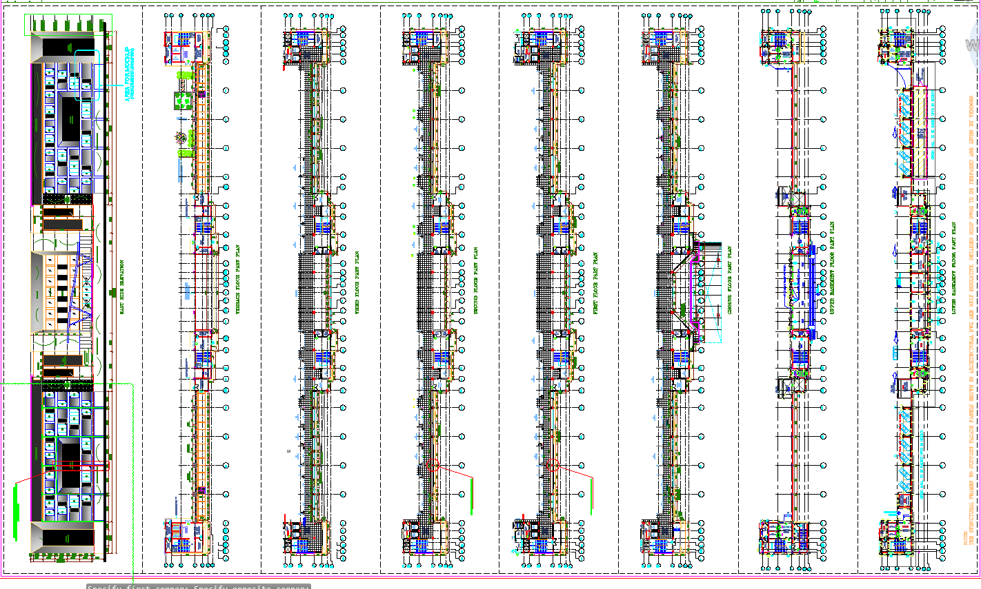 Shopping complex drawing in cad files