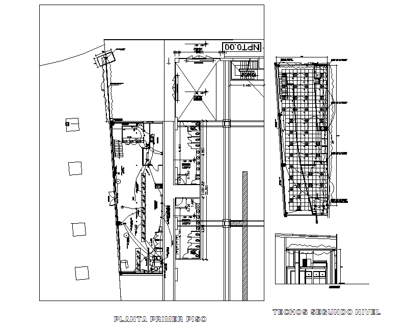 Shopping complex layout plan dwg file
