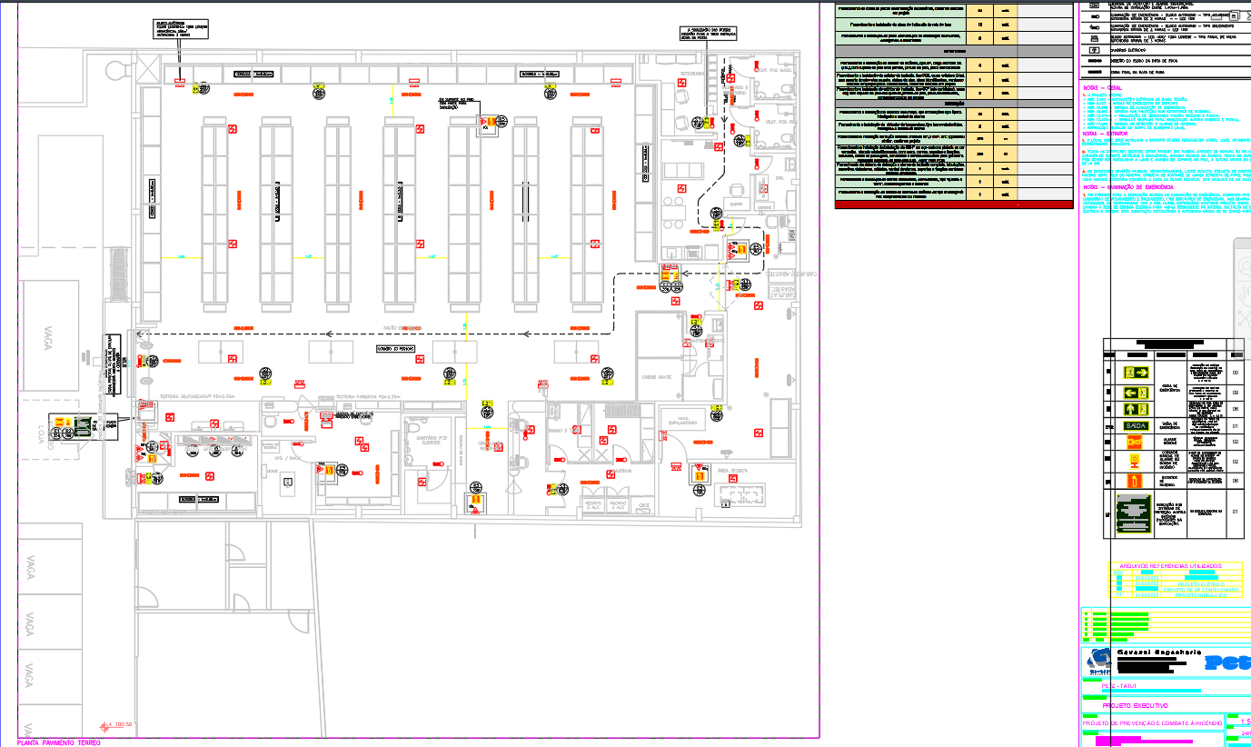 Shopping Mall Fire Alarm & CCTV Wiring Layout in DWG