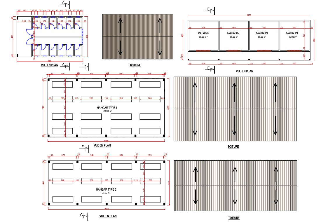 Shops Floor Plan Design AutoCAD Drawing