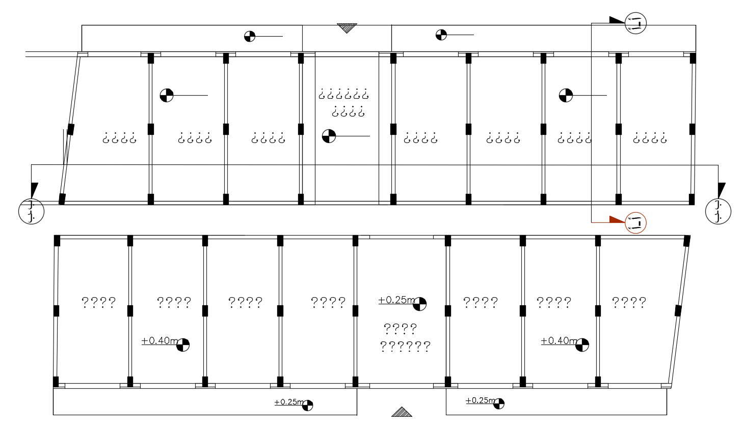 Shops Floor With Column Layout Plan Design CAD File