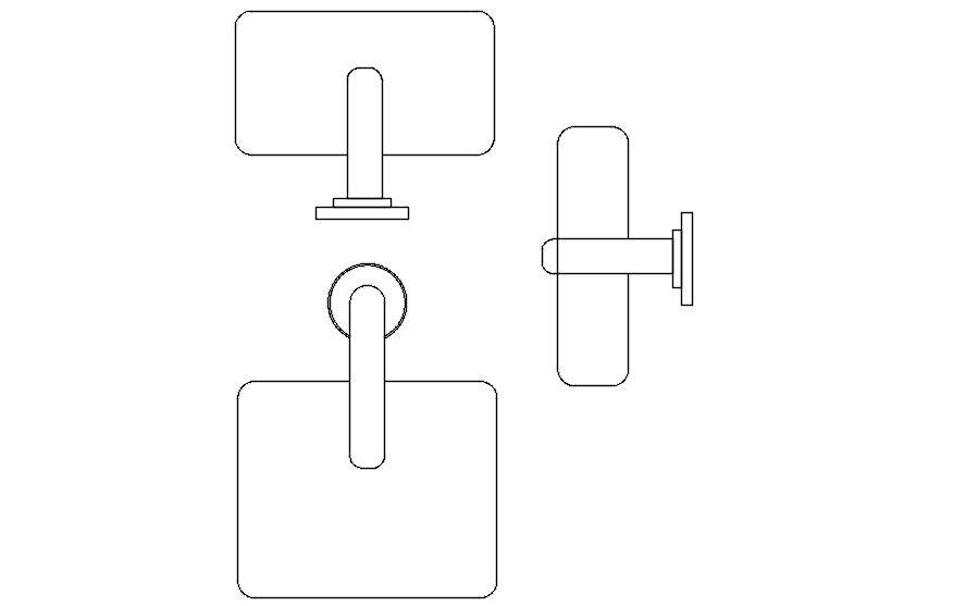 Shower head design cad block in AutoCAD, dwg file.