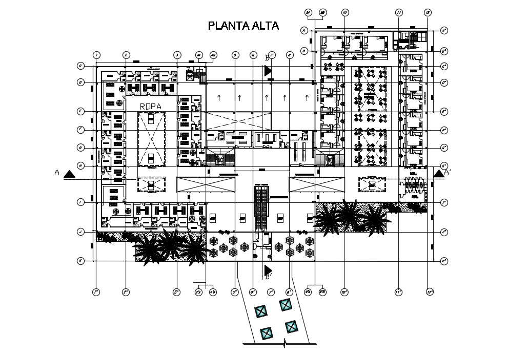 Showroom Floor Plan In AutoCAD File