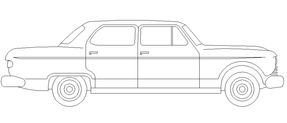 Side elevation design of car