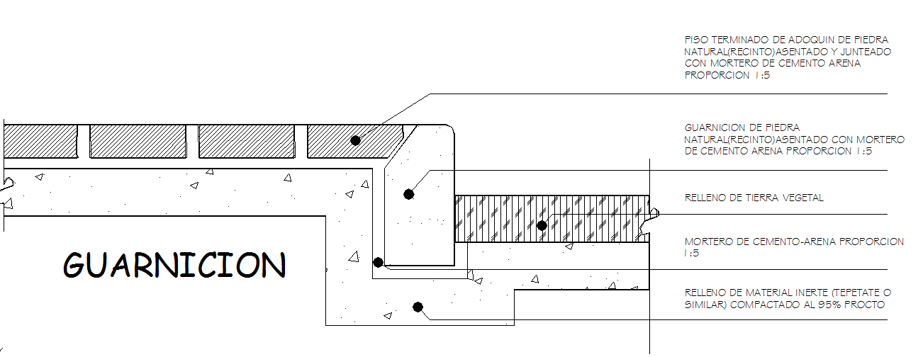 Side walk edge finishing dwg file