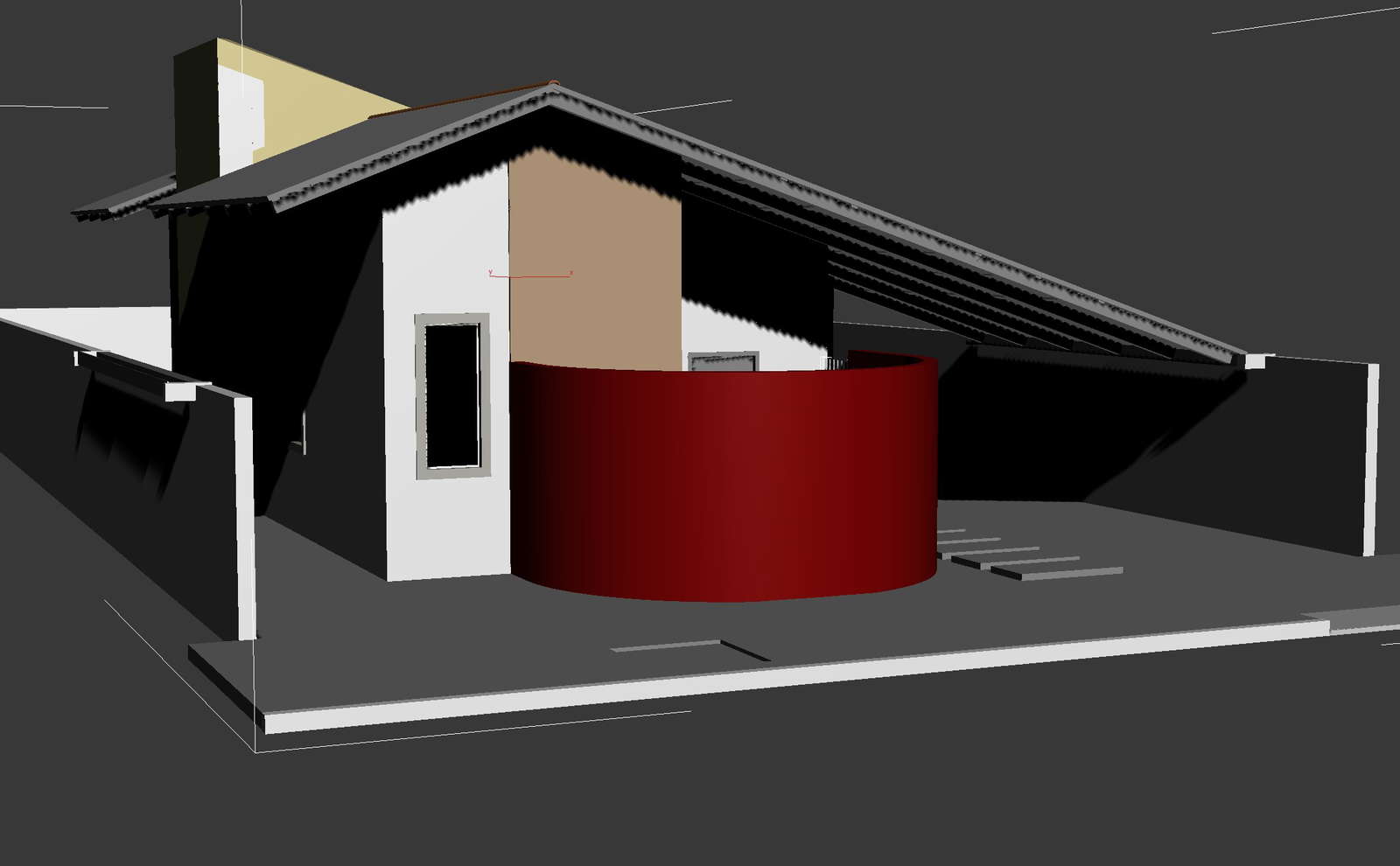 Simple housing room 3 d dwg file